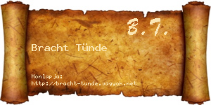Bracht Tünde névjegykártya